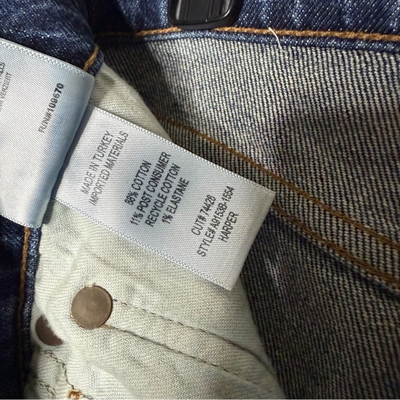 Agolde Dark Blue Harper Straight Leg Women's Jeans - Picture 6 of 7